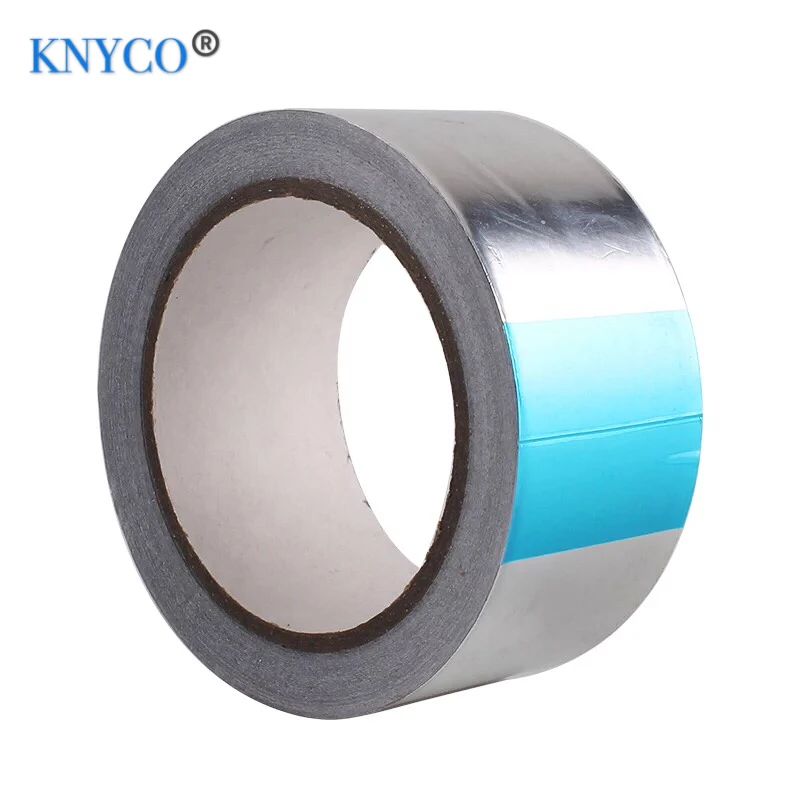 Customized thickness and size silver self adhesive aluminum foil  tape for air conditioner  heat preservation