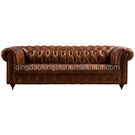 modern upholstered leather chesterfield sofa