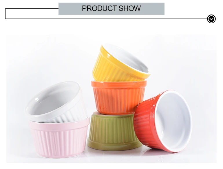 
Shining color ceramic cake mold, Ramekin & Souffle Cup for baking 