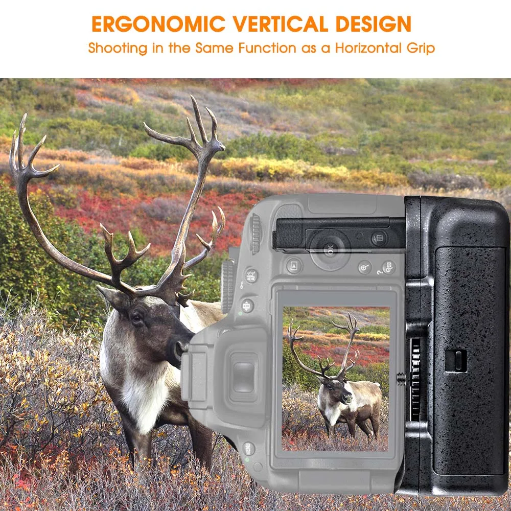 
Travor Battery Grip Holder For Nikon D5100 D5200 D5300 DSLR Camera Work With EN-EL14 