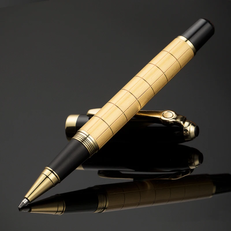 new luxury gift gold pen half gold pengrid pen golden Plating Pen