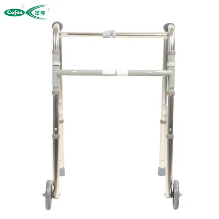 Disabled Elderly Rehabilitation Therapy Supplies Aluminum Walking Aid With Wheels Walker