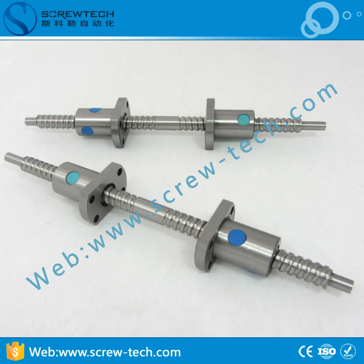 10mm Miniature ball screw 1002 with bi-directional thread and double nut