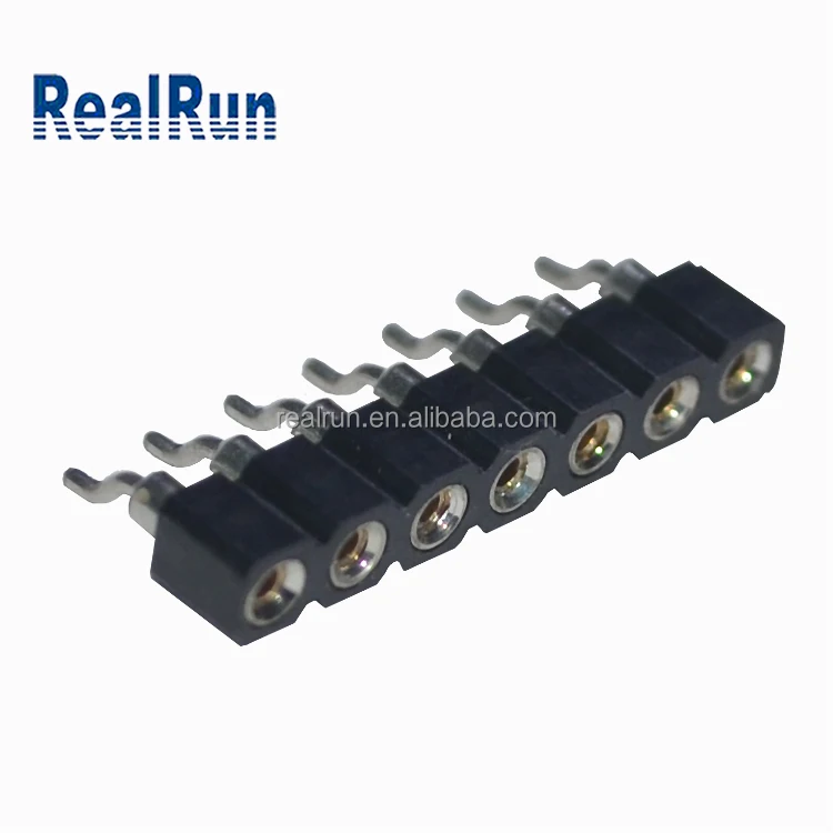 PCB Board Connector 2.54mm Pitch Horizontal SMT Female Header 7 pin