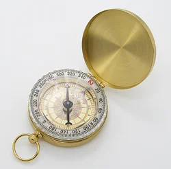 Made in China copper material glow custom metal gold camping compass outdoor