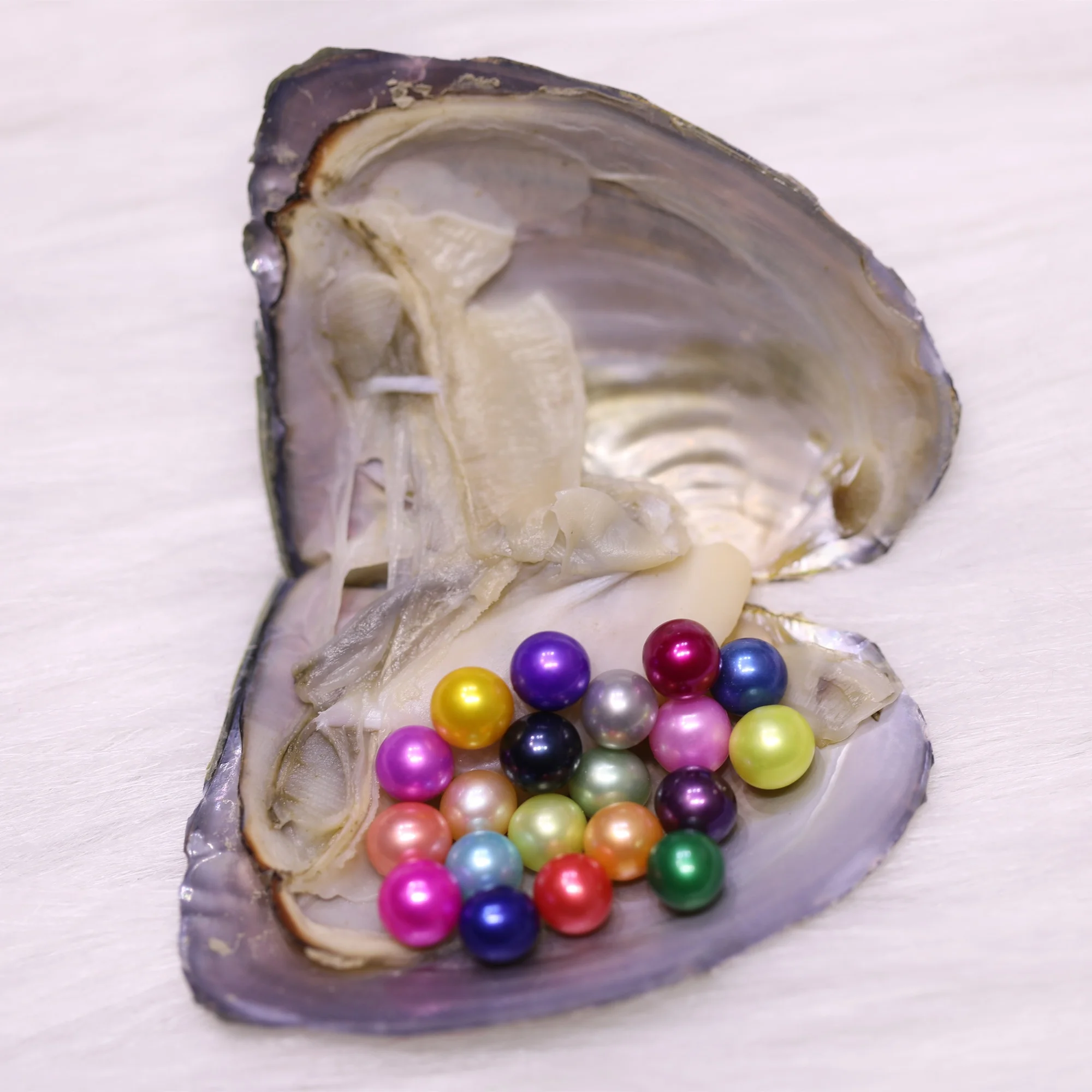 
AAA+ grade 7-8mm 34 colors 20 Pearls in 1 Freshwater oyster,Round Natural Freshwater Pearl in Oysters Vacuum-packed 