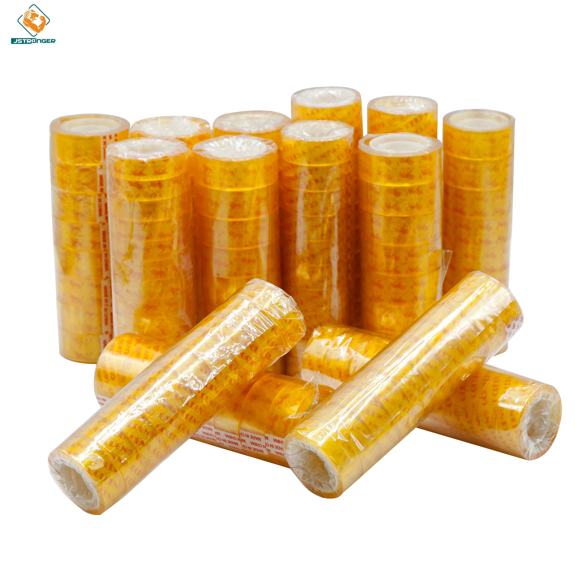 
Professional Manufacturer yellowish BOPP office Stationery adhesive tape 