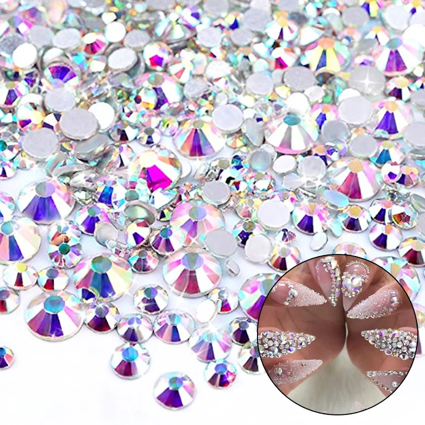 Excellent quality wholesale rhinestone ss20 crystal ab for nails