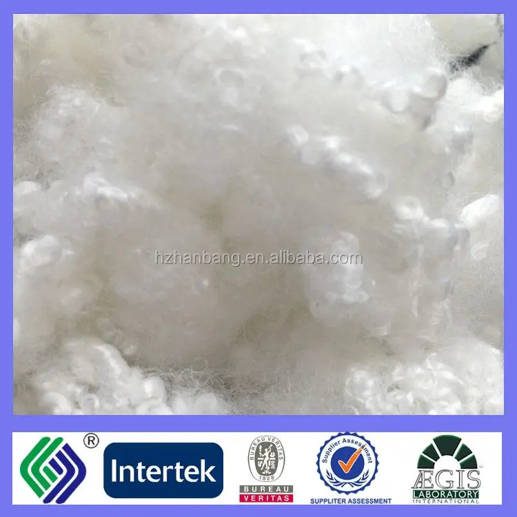 
2.5D 3D 4D 7D 15D HCS white polyester staple fiber for filling cushion toy sofa materials 
