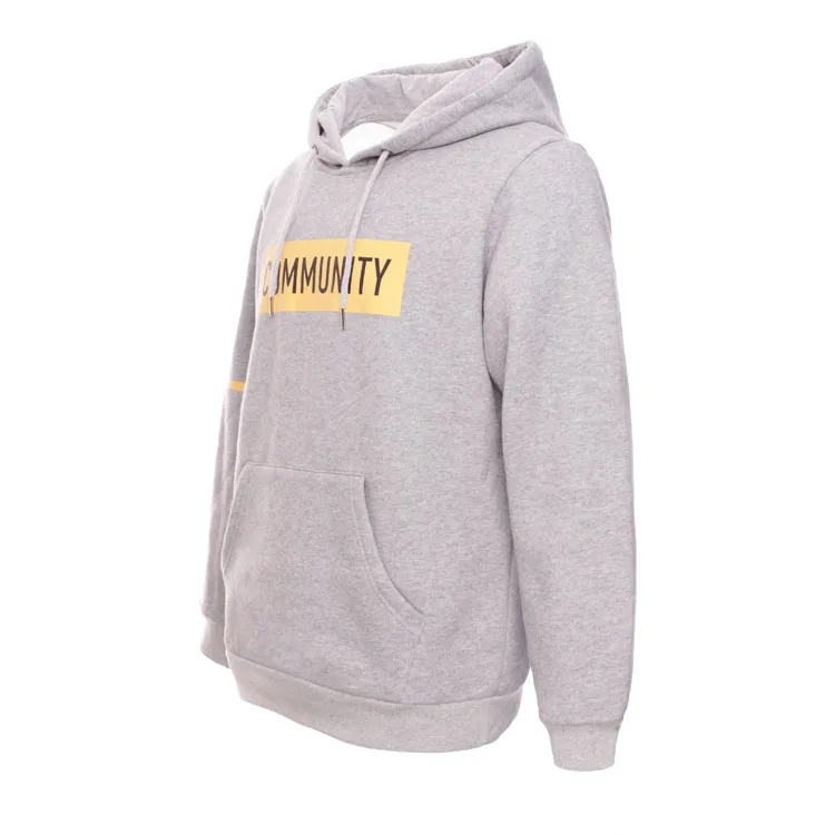 winter thick basketball ski snowboard cut and sew light grey 400 gsm cotton print fleece hoodie hooded sweatshirts