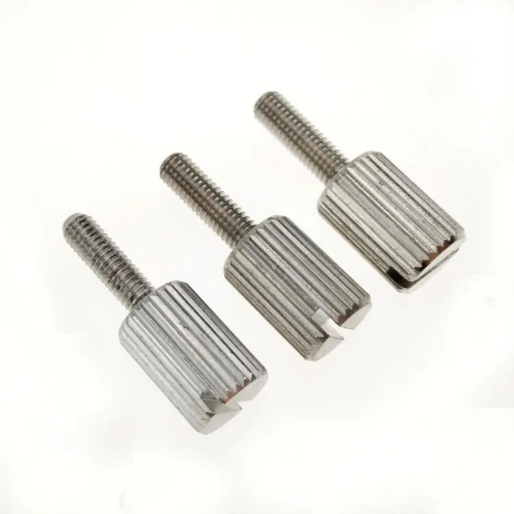 
M3 Brass Knurling Screws for Computer Machine Threads Fastener Nickel Finish Slot Drive 