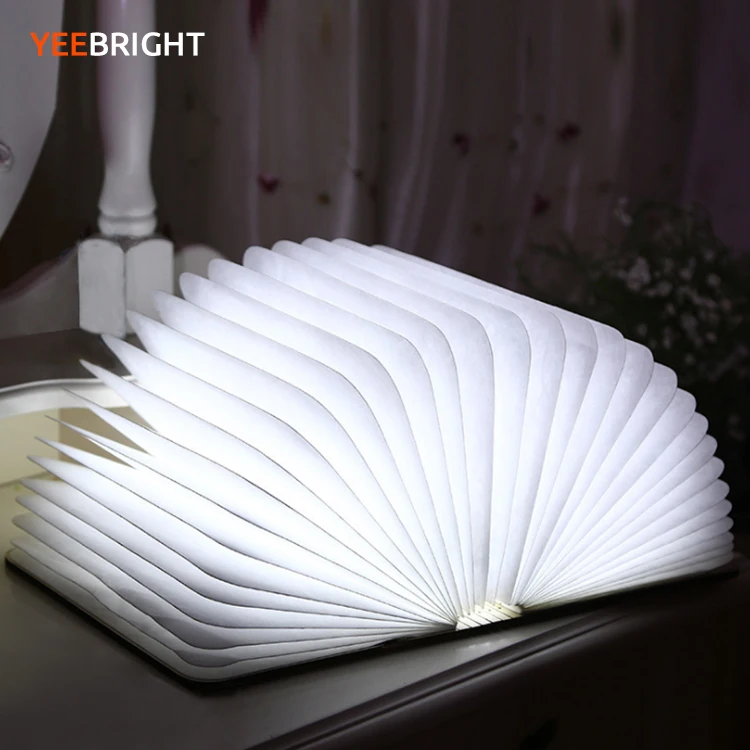 
Greenbar led night reading mini book decorative lights 360 degree folding book lamp 