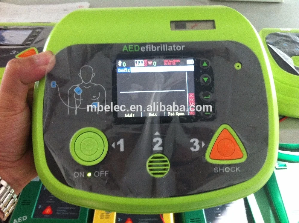 
AED 7000 plus Defibrillator with color LCD cardiac monitor screen 