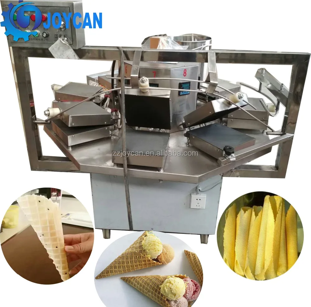 Automatic Waffle Biscuit Baking Crisp Snow Rolled Sugar Cone Making Machinery