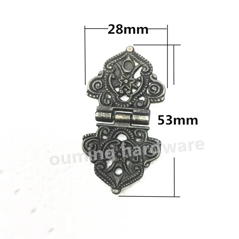 Antique Bronze Zinc Alloy Hinge For Wooden Box Small Jewelry Box Hinge