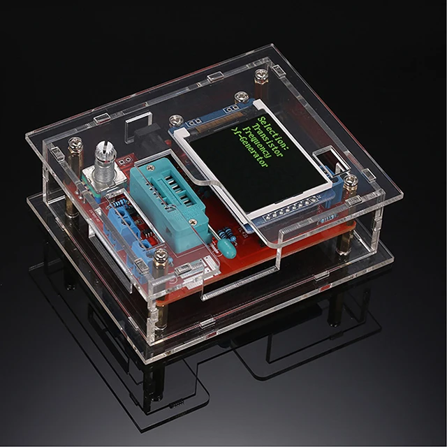 Многофункциональный тестер транзисторов с ЖК-дисплеем набор для самостоятельной сборки акриловым