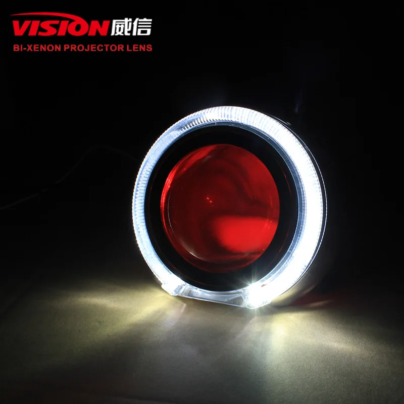 Bi-xenon projector lens led angel eye light guide shroud xenon projector retrofit mask