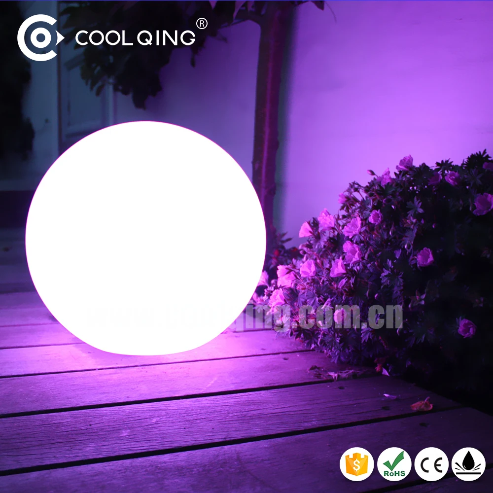 16 color changing rechargeable led light bowling ball for outdoor led crystal magic ball light