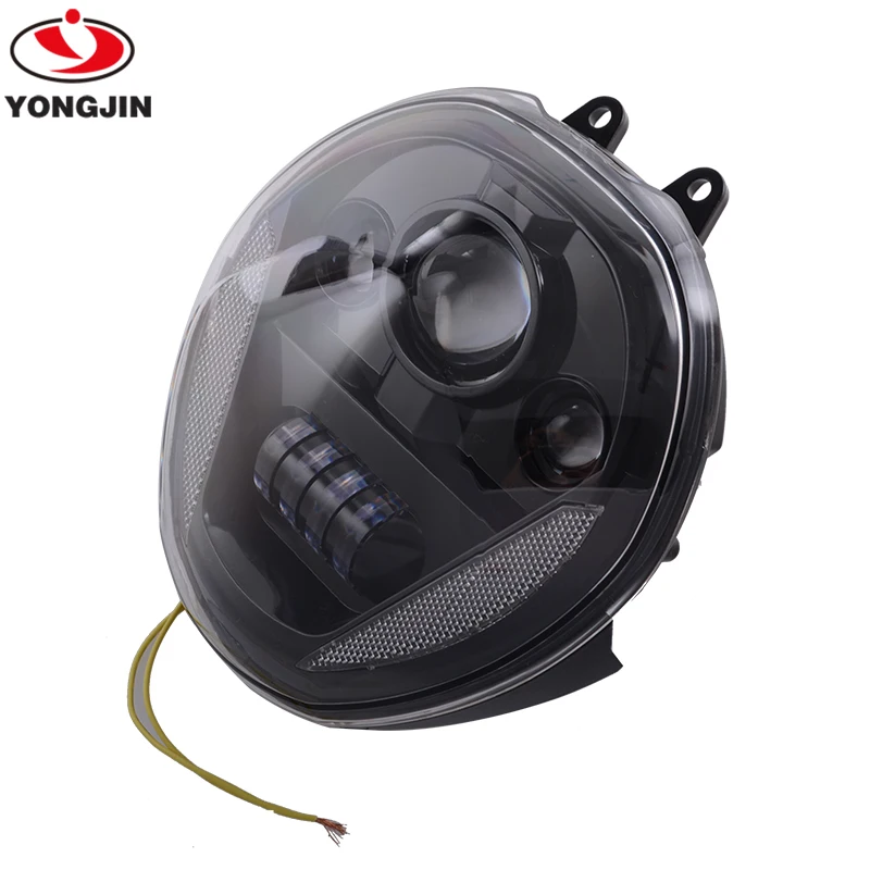 black bright LED Projection Headlight for D-ucati Monster 821/1200