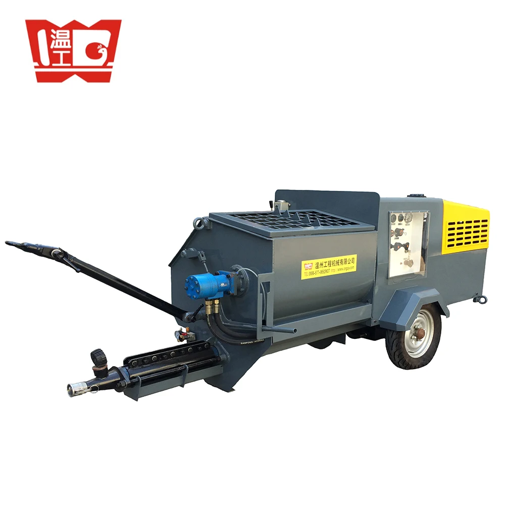 SP11 diesel mortar plaster spraying machine mixer grout pump