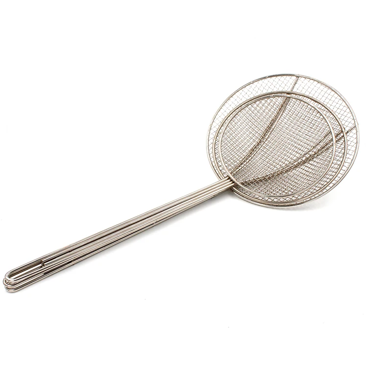 Round Shape Fine Mesh Kitchen Fryer Oil Skimmer