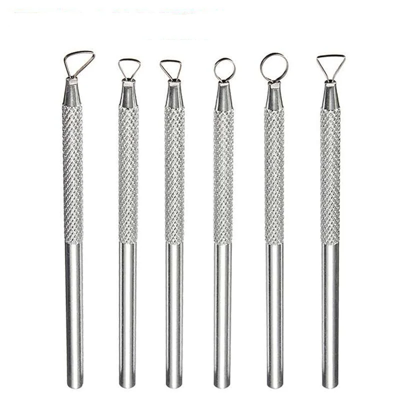 Yiwu bobao 6-piece set metal handle Pottery plaster clay sculpture and artist coloring clay scraper
