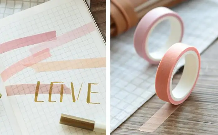 
And paper tape core message 5 package solid color series of zhang hands tore practical diy decoration stickers 9 models pn6475 