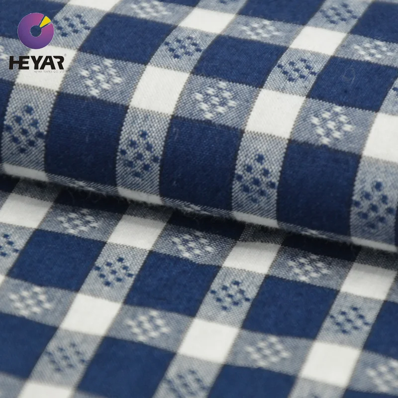 Оптовая продажа 100 BCI Органическая хлопчатобумажная пряжа окрашенная ткань dobby check