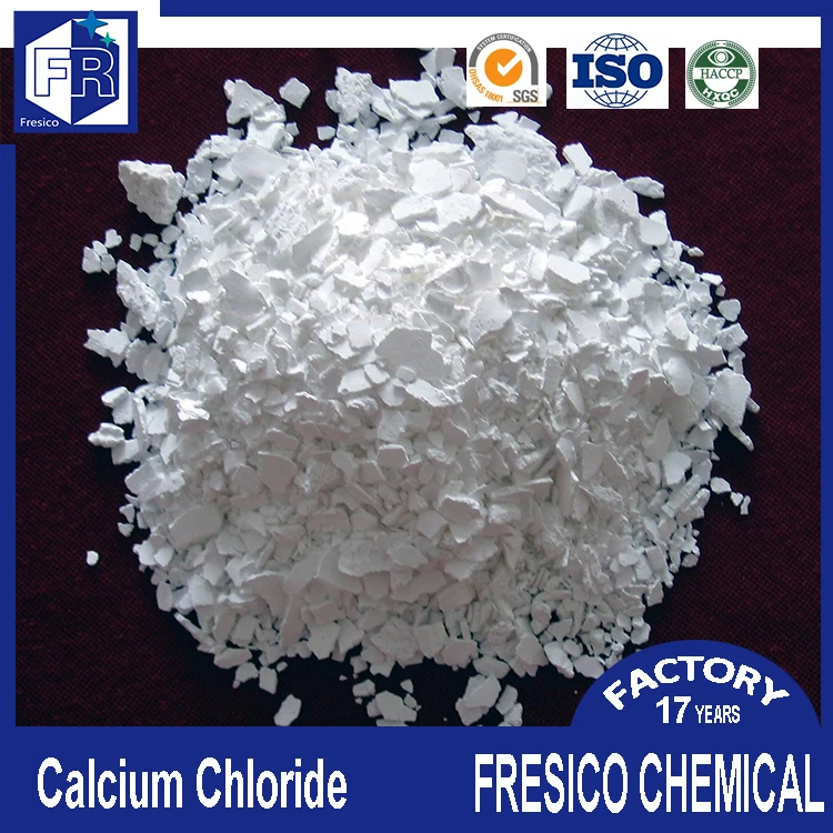 
China manufacturer calcium chloride molecular formula cacl2 flakes 77% 