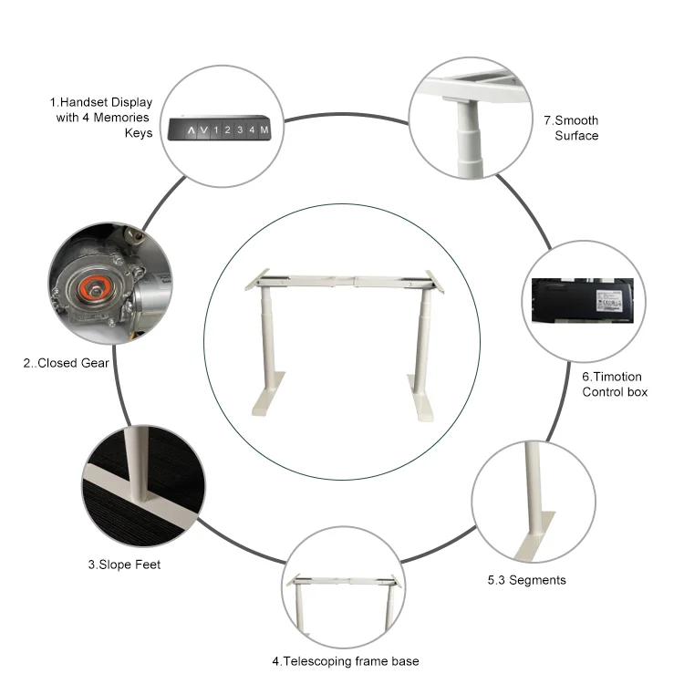 home computer desk A7 autonomous office design standing electric height adjustable table