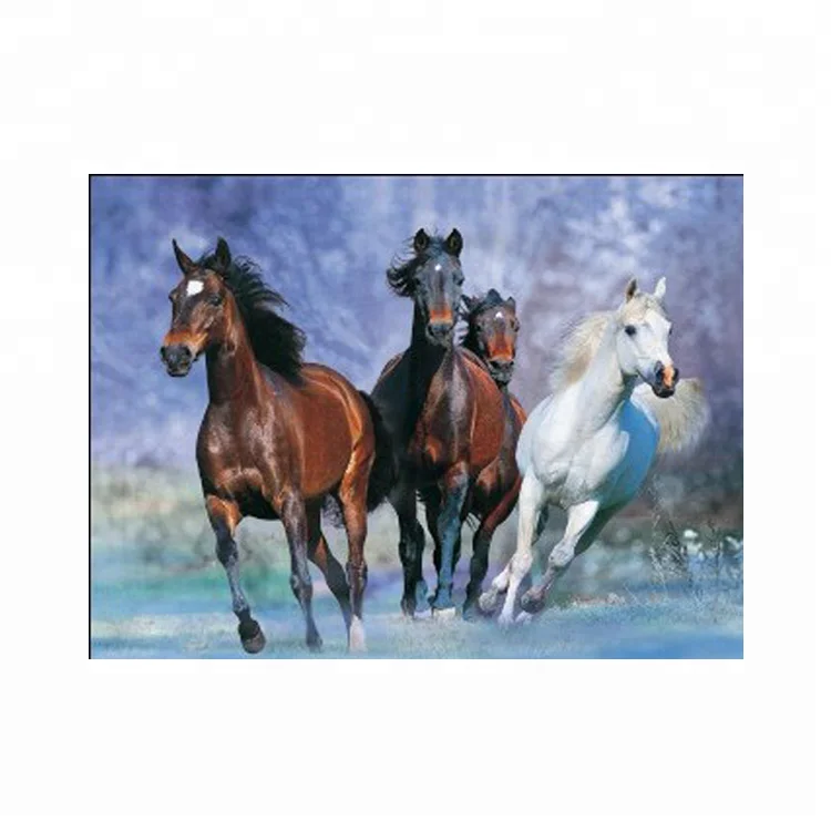 Lenticular sheet 3d printing painting horse 3d image wallpaper