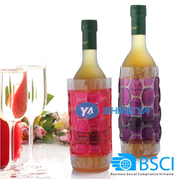 
PVC gel wine cooler wine cooling sleeve gel champagne cooler 