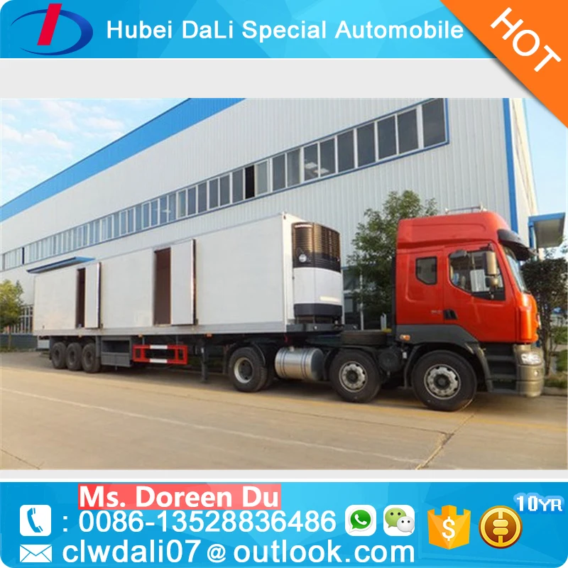 New  Dongfeng refrigerated semi trailer thermo king refrigerator truck