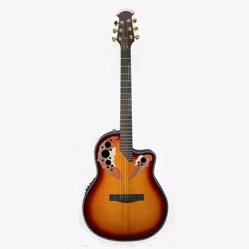 China Grape Hole Student Practice Kits Beginner Entry Spruce Wood ST Electronic Guitar