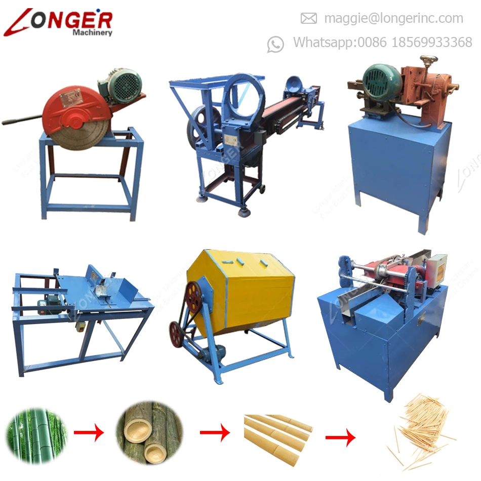 Промышленная автоматическая машина для производства деревянных бамбуковых зубочисток