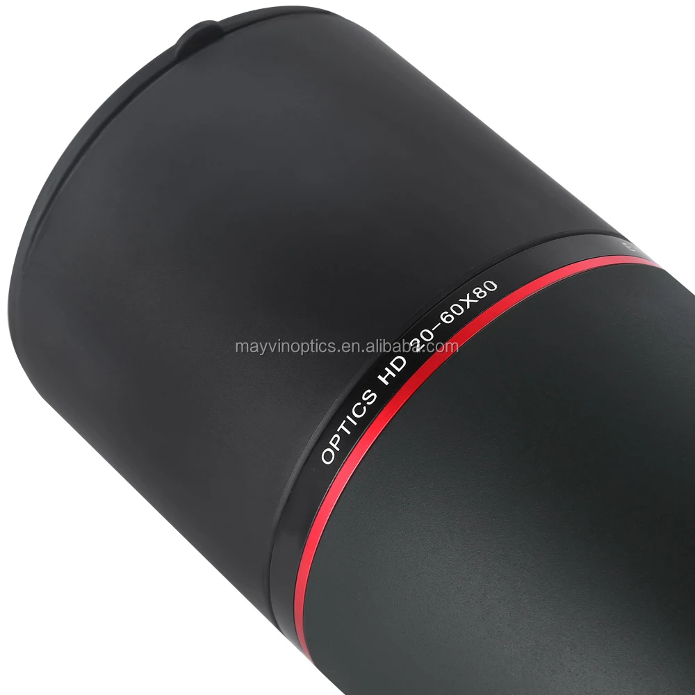 Factory Spotting Scopes with Tripod 20-60x80 Angled Waterproof Range Shooting Scope with OEM Service for Target Shooting