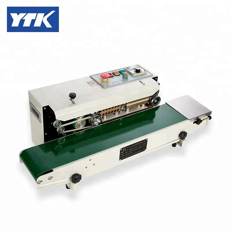 FR-1000 машина для непрерывного запечатывания пластиковых пакетов, машина для непрерывного запечатывания пакетов из нержавеющей стали Pvc/PP/POF