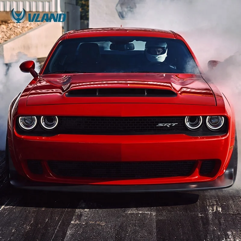 VLAND sequential manufacturer led headlights 2008-2014 SRT R/T modified headlight For dodge challenger