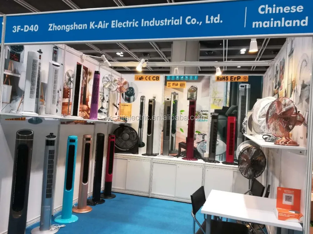 Portable electric oscillating tower fan with nighttime setting and remote control smart fan