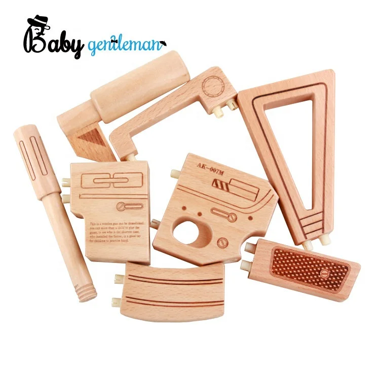 Most popular assembling wooden toy gun for kids Z03085B