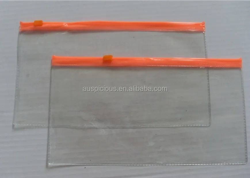 
Clear waterproof small plastic pvc zip document bag case 