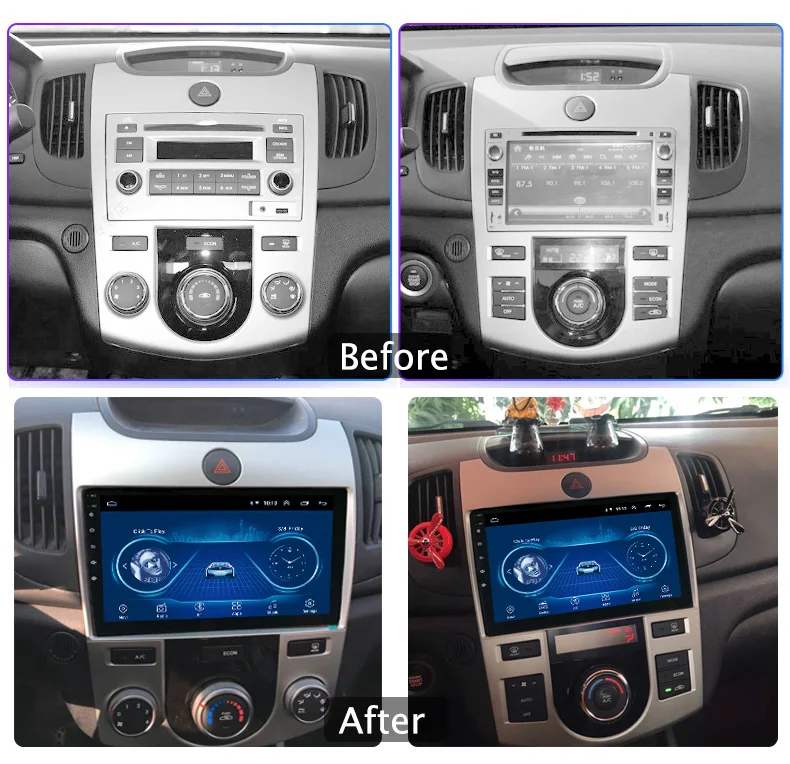 Wanqi Audio Dvd Multimedia Player Radio Video Stereo Gps Navigation System for KIA Forte 2009-2014 9 Inch 4 Cores Android 11car