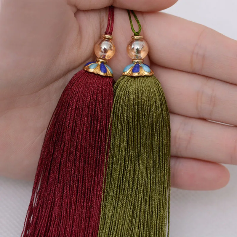 LONGJIE 13 см занавески с кисточками красочные занавески кисточки с хрустальными бусинами