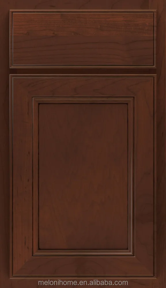 Solid Oak Timber Kitchen Set with Quartz Countertop,Waterproof Cabinets in Dark Wood