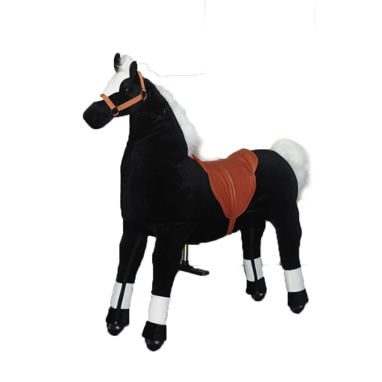 Hot Black Mechanical Kids Horse Ride Toys For Sale