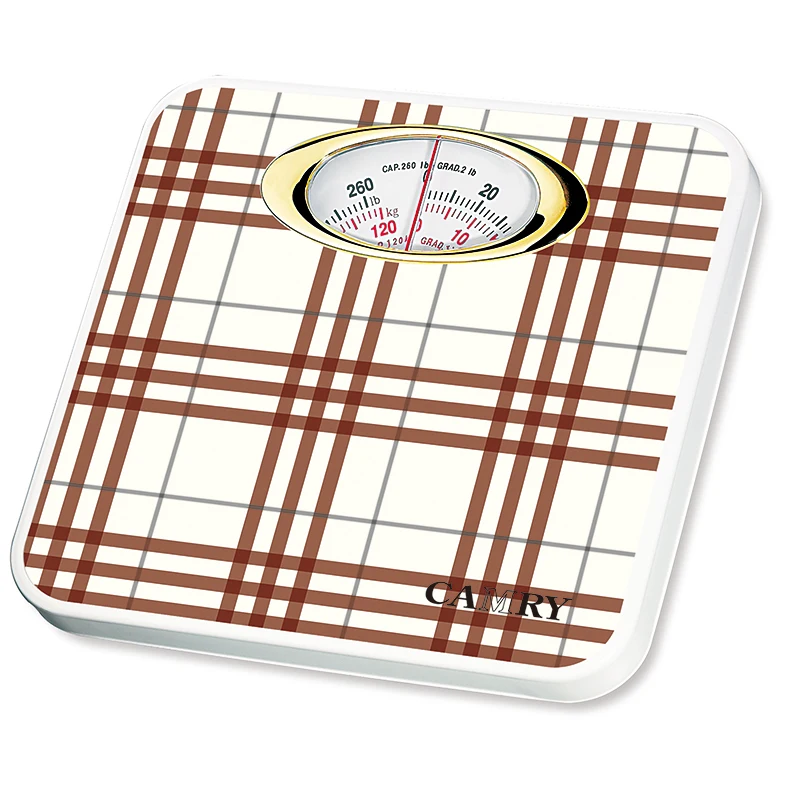 Camry-BR9015A 120kg/260lb Modern Style  Factory OEM  plastic surface body bathroom Mechanical personal weight scale