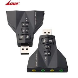 Lane BS-12 Виртуальный 7,1 3d Звуковая карта и звуковая карта с интерфейсом usb внешний Аудио двойной Adaprter USB до 3,5 мм микрофон гарнитуры Bluetooth беспроводные наушники