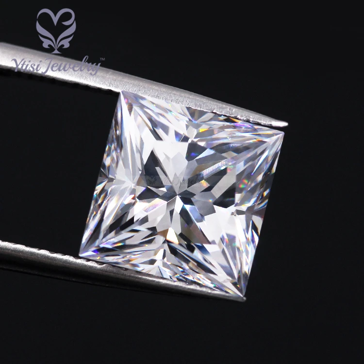 Square Princess cut Moissanite 7*7mm DEF Colorless white loose moissanite stone