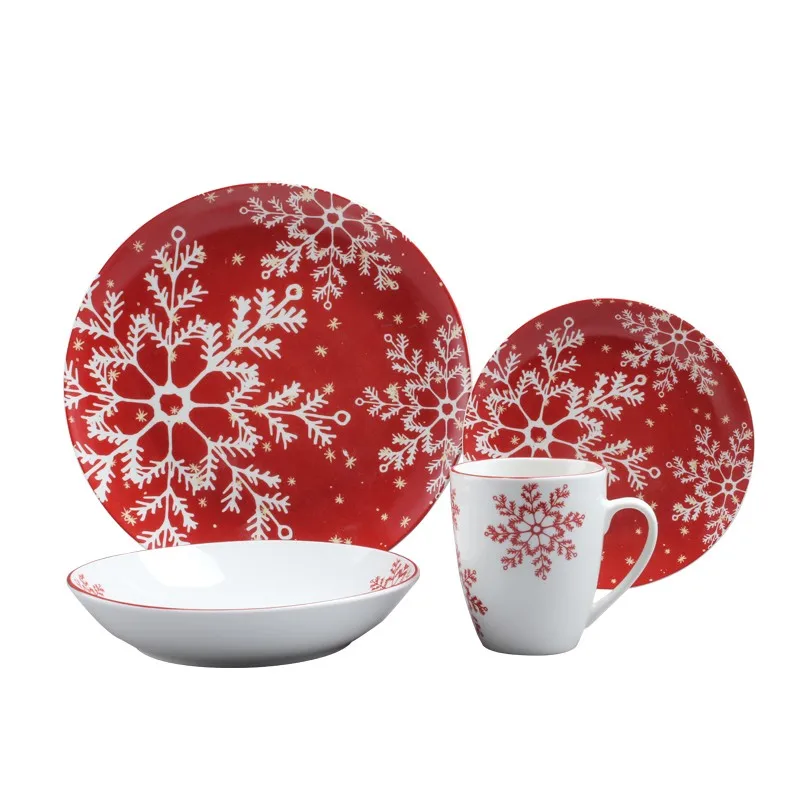 2022 Лидер продаж на Amazon набор роскошной керамической посуды из 16 предметов наборы фарфоровой плитки