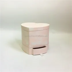 High quality special paper roses flower packing box with drawer